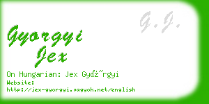 gyorgyi jex business card